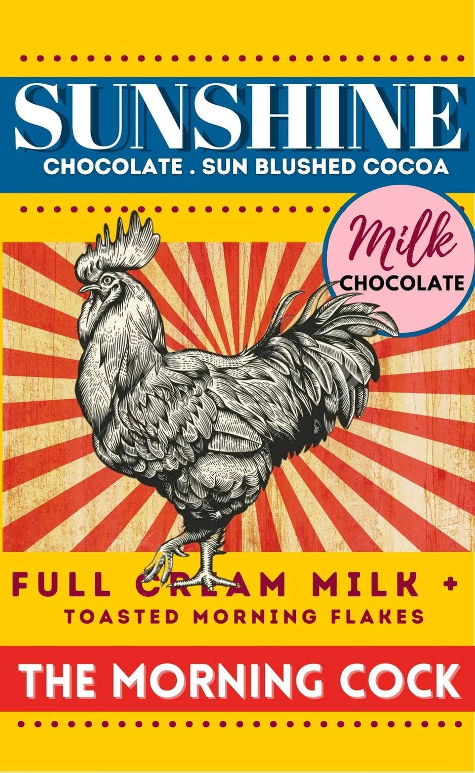 The Morning Cock Milk Chocolate with Toasted Flakes - 60g