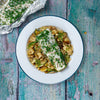 Herby Hake en Papillote with Garlic & Courgette Crispy Gnocchi