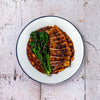 BBQ Pork Chop with Camp-Stove Beans & Tenderstem