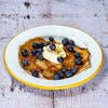 Fluffy Buttermilk Pancakes with Maple Syrup, Blueberries & Clotted Cream