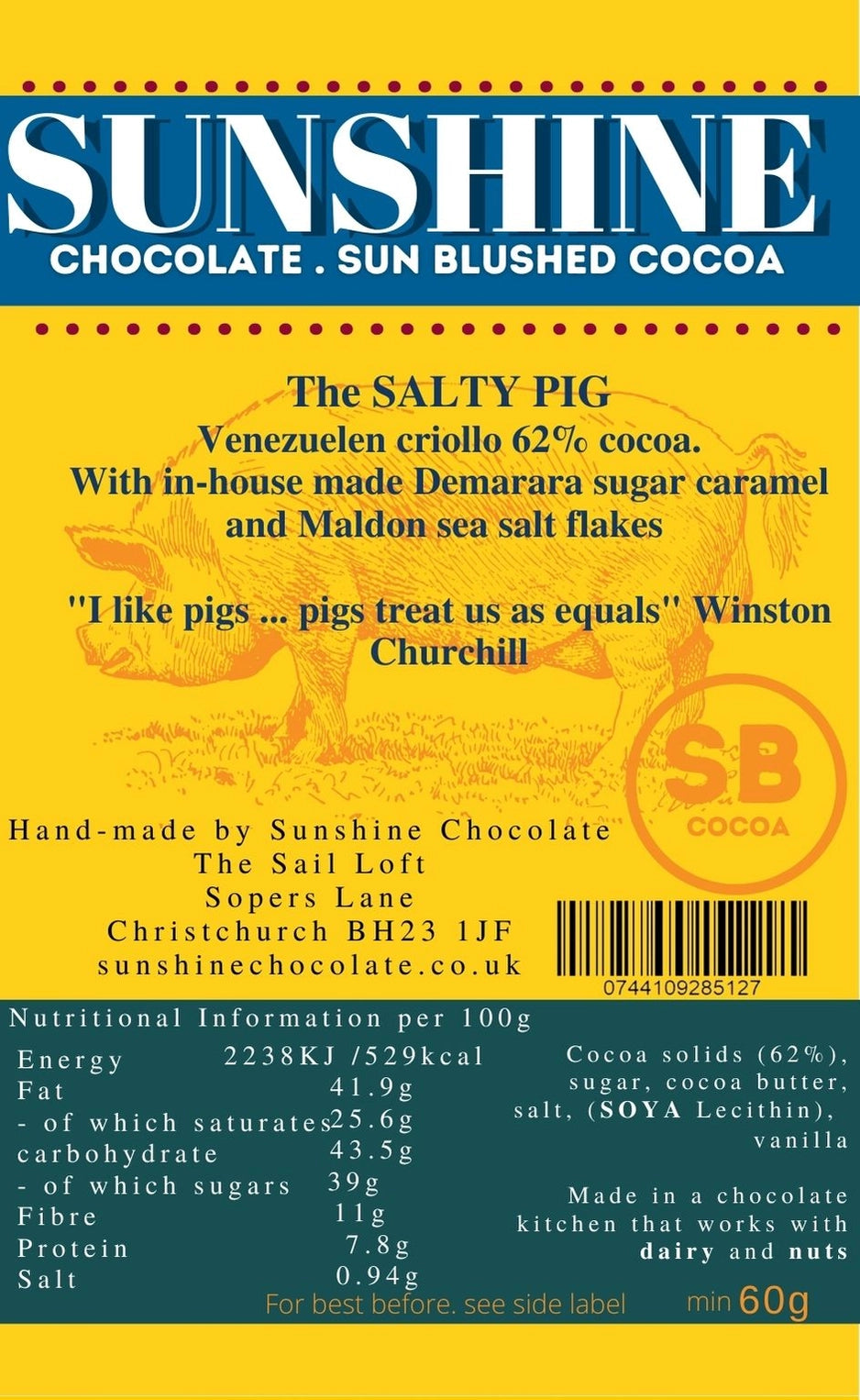 Salty Pig - Dark Chocolate with Sea Salt Flakes