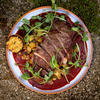 BBQ Flat-Iron Steak With Homefries