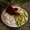 Korean Gochujang Glazed Short Rib with Sticky Rice & Pear Slaw