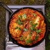 Jollof-syle Rice with Chilli Buttered Chicken Thighs